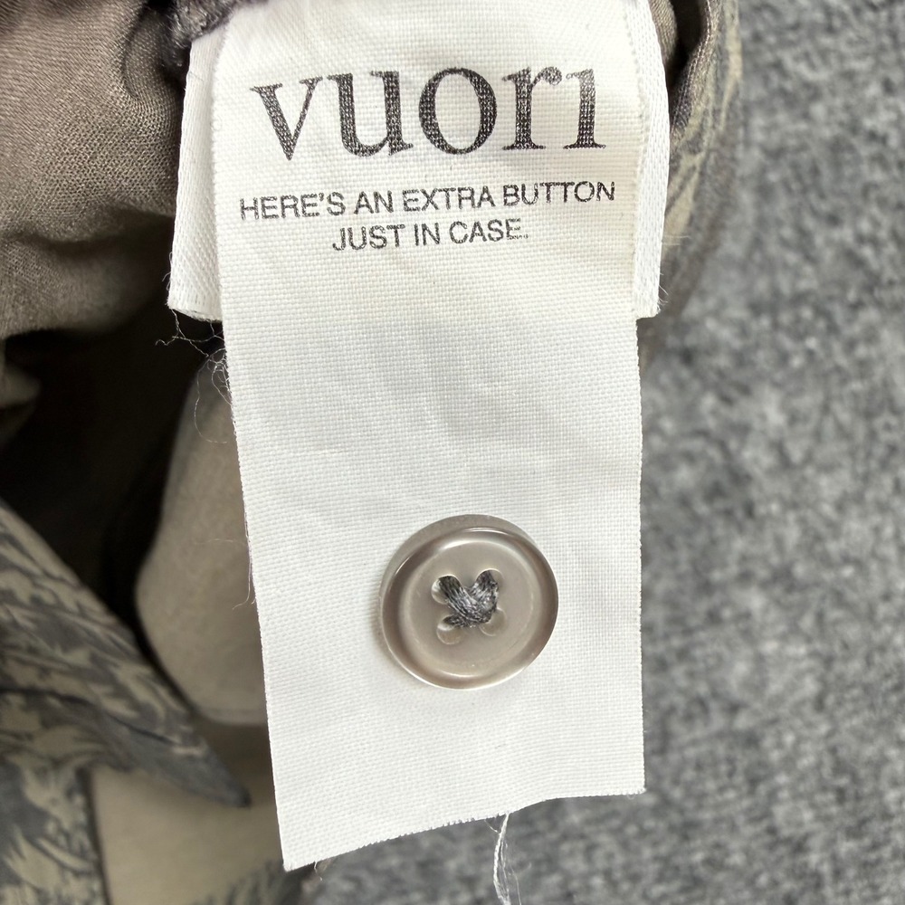 Vuori Button Down Shirt Small Gray Floral Short Sleeve V184 Men's - Picture 4 of 8